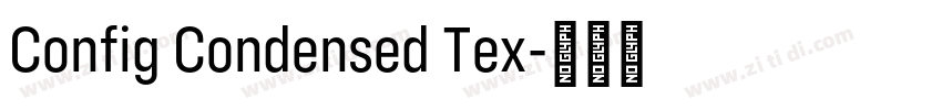 Config Condensed Tex字体转换